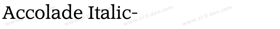 Accolade Italic字体转换